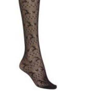 Fishnet Stockings Knee Highs with Jumping Deer